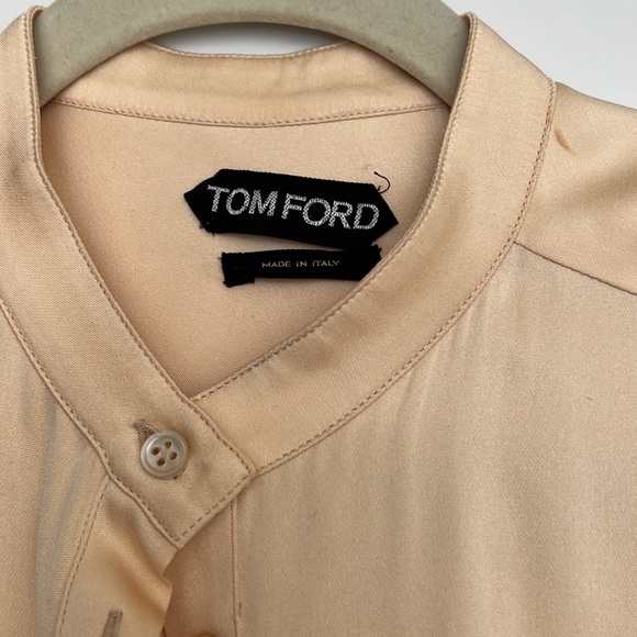 Peach Tom Ford collarless blouse - Picture 3 of 4